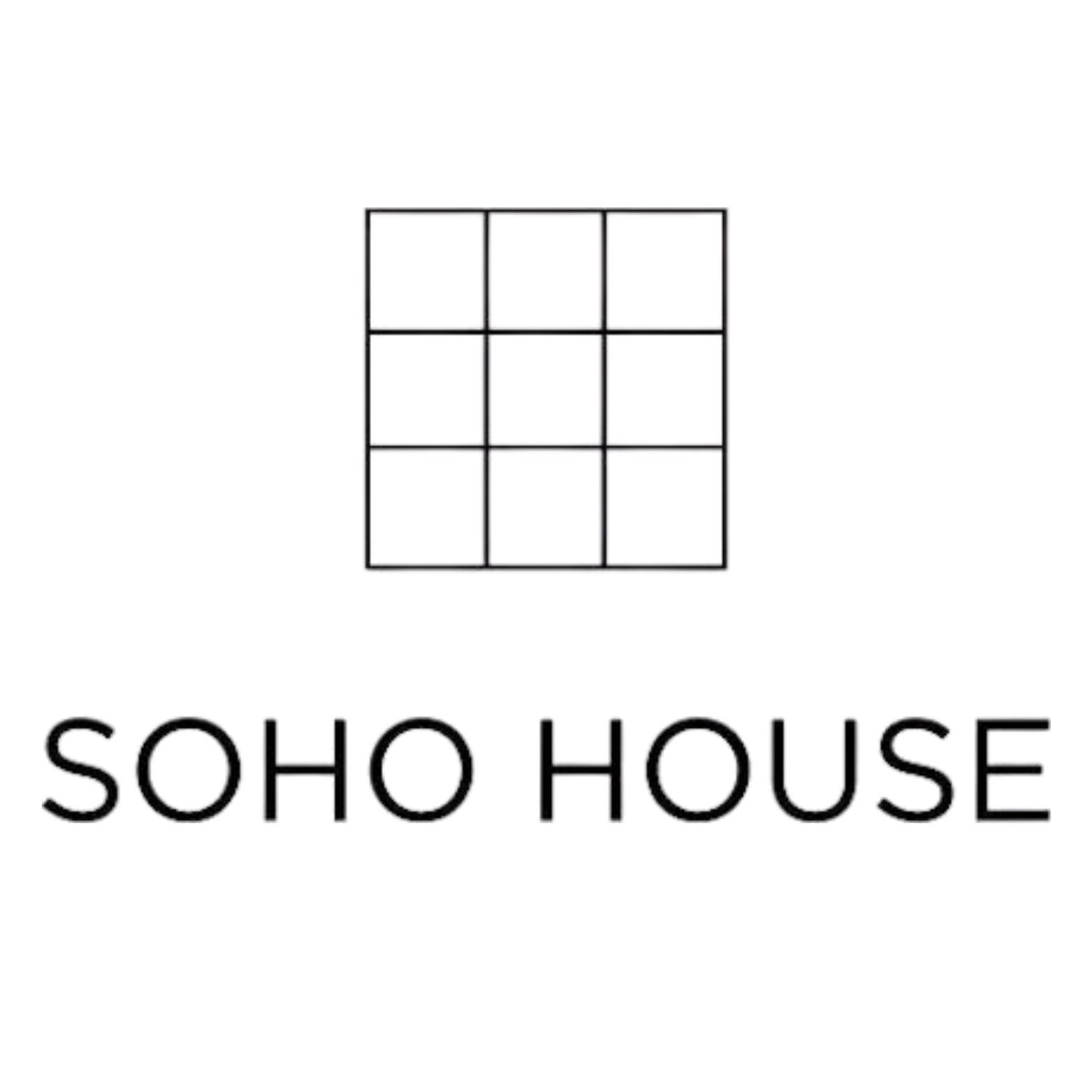 Soho House logo with a grid design on a white background